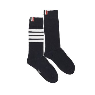 Thom Browne 4 Bar cotton socks Woman One Size