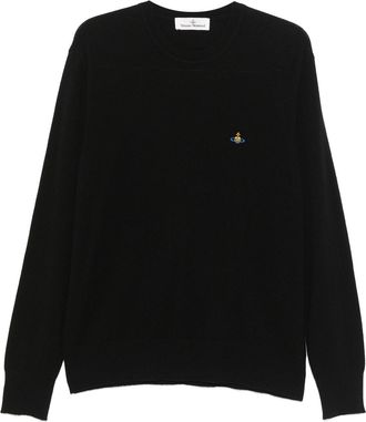Vivienne Westwood Black Sweatshirt with Ribbed Cuffs