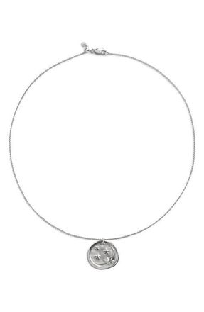 Monica Vinader Cosmic Ancient Coin Pendant Necklace in Sterling Silver at Nordstrom