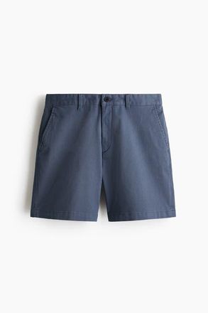 H&M Regular Fit Cotton Chino Shorts in Dusty Blue at Nordstrom, Size 30