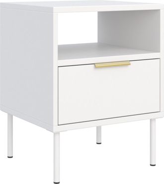 Selsey Mesita De Noche Con Caj&oacute;n Y Hueco - 45 Cm - Blanco - Vena