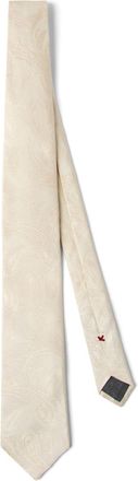 Brunello Cucinelli Cravatta con stampa paisley - Bianco