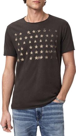 John Varvatos Stars Raw Edge Graphic T-Shirt in Charcoal at Nordstrom, Size Xx-Large