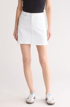 7 For All Mankind A-Line Cutoff Denim Skirt in White Twill at Nordstrom Rack, Size 25