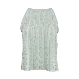 D.exterior Halter Knit Top