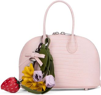 Self Portrait Mini Handtas Met Bedeltjes - Dames - Handtassen - Roze - ONE Size - Leer - Tassen