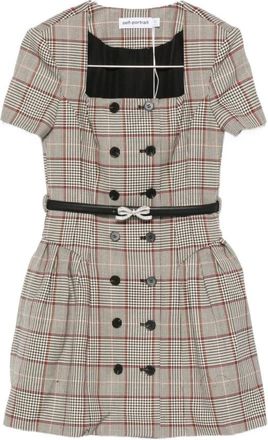 Self Portrait Dames, Jurken, Grijs, Maat: 3XS Wol