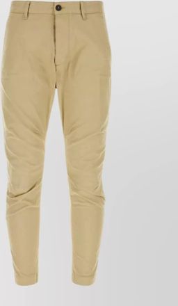 Dsquared2 cotton mid-rise tapered chino trousers