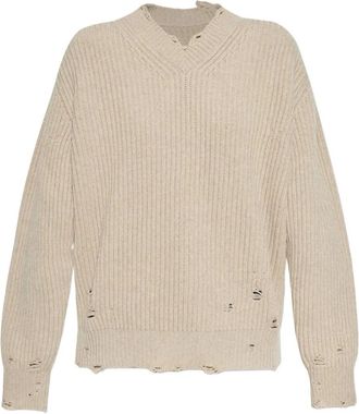 Maison Margiela Maglione a coste con effetto vissuto - Toni neutri