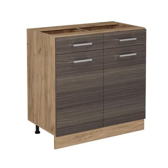 Vicco Mueble Bajo De Cocina R-line, Gris Noble, 80 Cm Sin Encimera