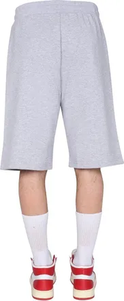 Hinnominate Logo Cotton Bermuda Shorts - Gray