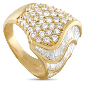 Luxury Bazaar 18K Yellow Gold 3.09ct Diamond Ring MF01-011926