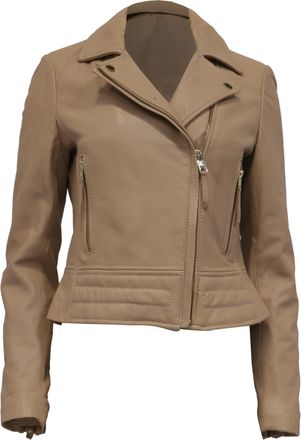 Michael Kors Michael Michael Kors Moto Jacket in Beige Leather