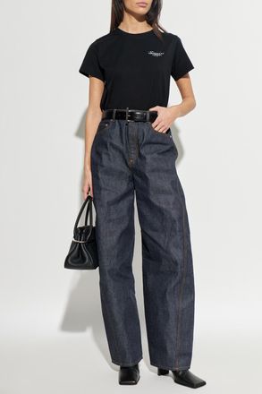 Givenchy T-shirt With Printed Logo, Womens, Black