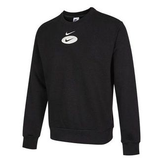 Nike Mens Nike As Nsw Sl Bb Crew Casual Sports Fleece Lined Round Neck Long Sleeves Black DM5461-010
