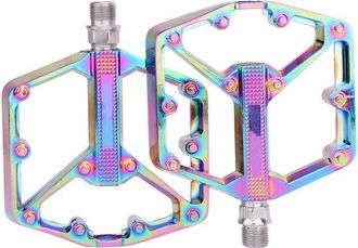 OEM Pedales De Bicicleta, Aluminio, Pedales De Bicicleta Ultraligeros Antideslizantes, Pedales Planos, Pedales, Adecuados Para Mtb, Coloridos