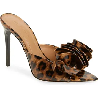 Steve Madden Affinity Slide Sandal in Leopard Patent at Nordstrom Rack, Size 8.5