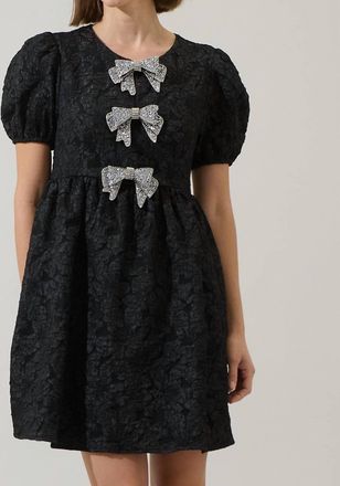 Sugarlips Sophia Bow Mini Dress In Black