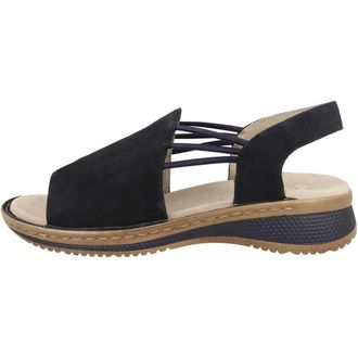 Ara Hawaii Wedge Sandaal - Dames - Schoenen - Blauw - Maat: 36 EU Leer