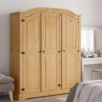 vidaXL vidaXL vidaXL Armadio in Legno di Pino Messicano Corona Range 3 Ante