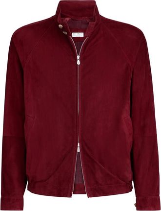 Brunello Cucinelli Stand-collar Suede Jacket