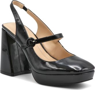 Charles by Charles David Nuri Slingback Mary Jane Platform Pump in Black at Nordstrom, Size 6.5