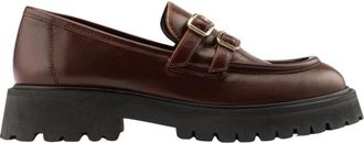 Maison Toufet Mocassin Lila - Dames - Loafers - Bruin - 38 EU - Leer - Schoenen