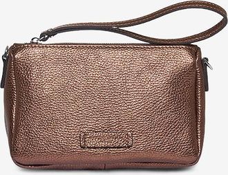 Gianni Chiarini Clutch aus genarbtem Metallic-Leder Nora