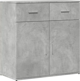 vidaXL Aparador De Madera De Ingenier&iacute;a Gris Hormig&oacute;n 79x38x80 Cm Vidaxl