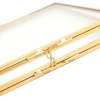 Infinite Soporte Para Plantas Con Clip Y Doble Cristal Marco De Cobre Dorado De 14 X 16 X 1,5 Cm Para Guardar Hierbas Y Flores Secas Decoraci&oacute;n Del Hogar
