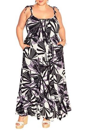 City Chic Tilly Floral Maxi Sundress in Costa Rica at Nordstrom Rack, Size Xxl/24W