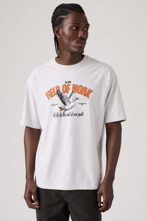 Levi's Workwear Graphic Tee - Men - 2XL - Grey / Field Of Work Sterling Heather