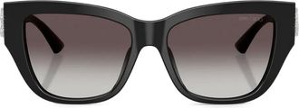 Jimmy Choo Eyewear Occhiali da sole cat-eye con cristalli - Nero
