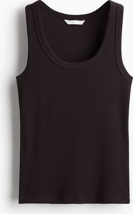 H&M Geripptes Tanktop - Brown
