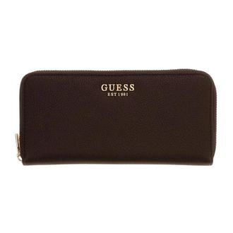 Guess Portemonnee met rits - Dames - Portefeuilles - Bruin - ONE Size - Leer - Accessoires