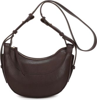 Generic Womens Vegan Leather Crescent Shoulder Bag, Crossbody Handbag with Adjustable Strap, Saddle Shoulder Bag (Coffee)