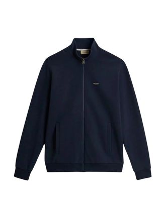Woolrich Melton Blue Interlock Crewneck Cotton-Blend Sweatshirt