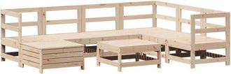 vidaXL Juego De Sof&aacute;s De Jard&iacute;n 8 Pzas Madera Maciza De Pino Vidaxl