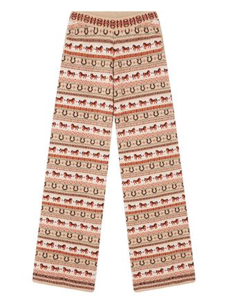 Stella McCartney Pantaloni Fair Isle - Toni neutri