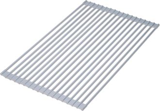 Emuca Emuca - Escurreplatos Flexible Y Enrollable De Silicona, Acero Y Pl&aacute;stico, Gris