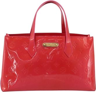 Louis Vuitton Wilshire Monogram Vernis Pink Patent_Leather Handbag (Pre-Owned)