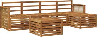 vidaXL Conjunto De Sof&aacute;s De Exterior 6 Uds. Natural Vidaxl