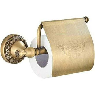 OEM Portarrollos De Papel Higi&eacute;nico Con Tapa De Lat&oacute;n Estilo Retro, Soporte De Pared - Crezuo