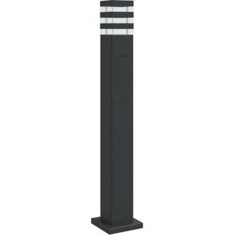 vidaXL Outdoor Floor Lamp with Outlet Black 80 cm Aluminium Vidaxl