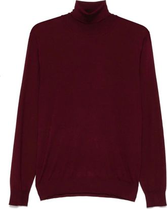 Fedeli Stijlvolle Herentrui - Heren - Cashmere truien - Rood - 4XL - Kasjmier - Truien & Vesten