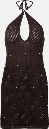Staud Isola crochet embellished cotton beach dress