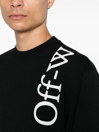 Off-white Logo-Print Cotton T-Shirt - Black
