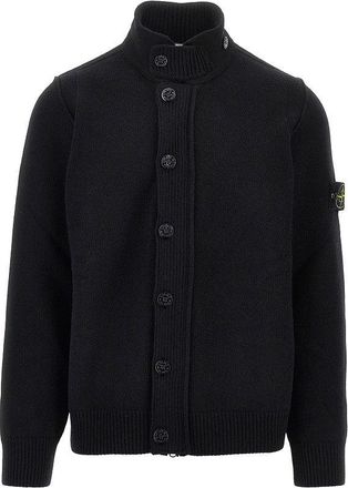 Stone Island Knitted cardigan with Logo Badge Man XXL