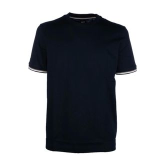 HUGO BOSS Hugo, T-Shirts, male, Blue, Size: 2XL Casual Cotton T-Shirt