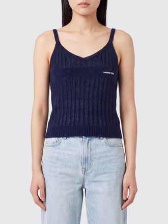 Shushu/Tong Top in maglia a coste slim fit con scollo a V e spalle scoperte